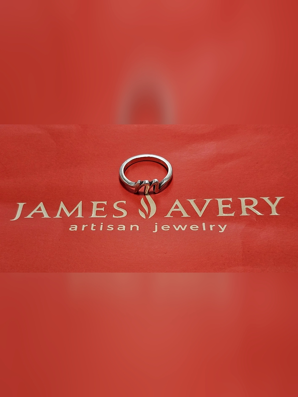 James Avery Sterling Initial Ring